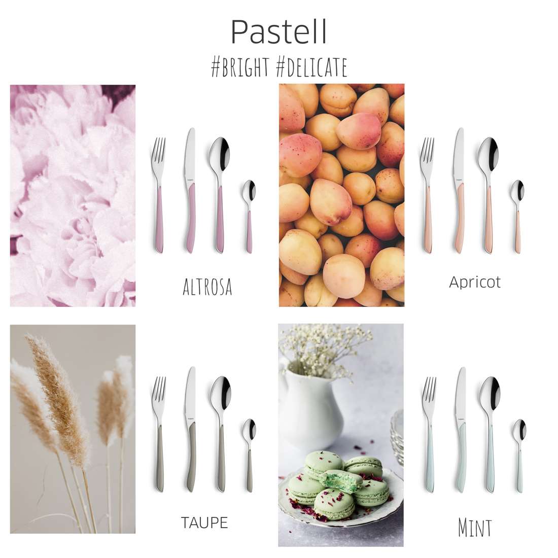 PRISMA Besteckset 24-teilig altrosa - kuppels-home.de