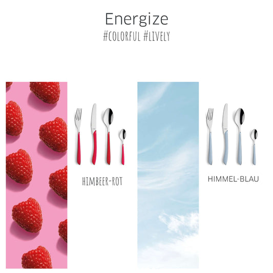 PRISMA dinner knife full handle sky blue