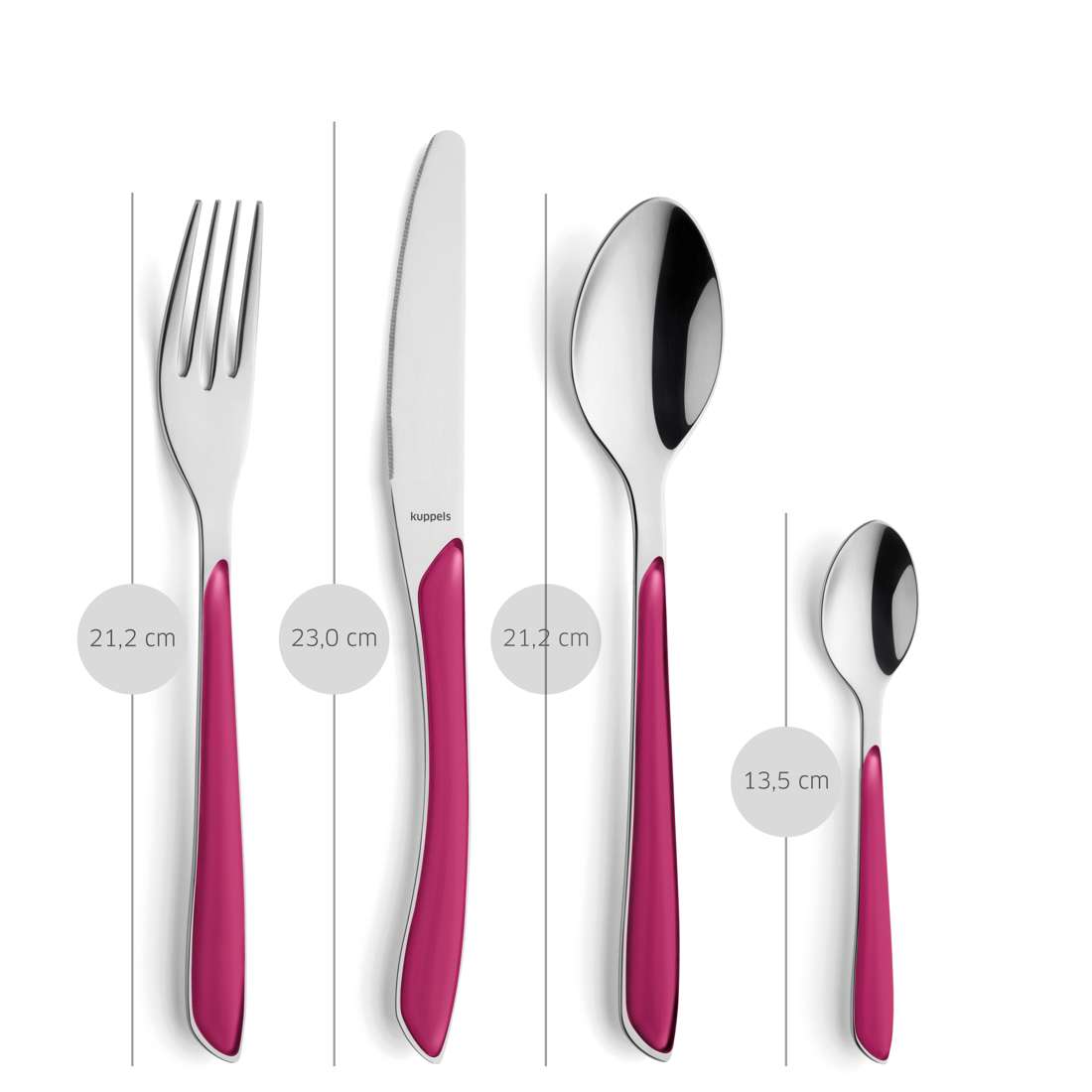 PRISMA cutlery set 24-piece raspberry red