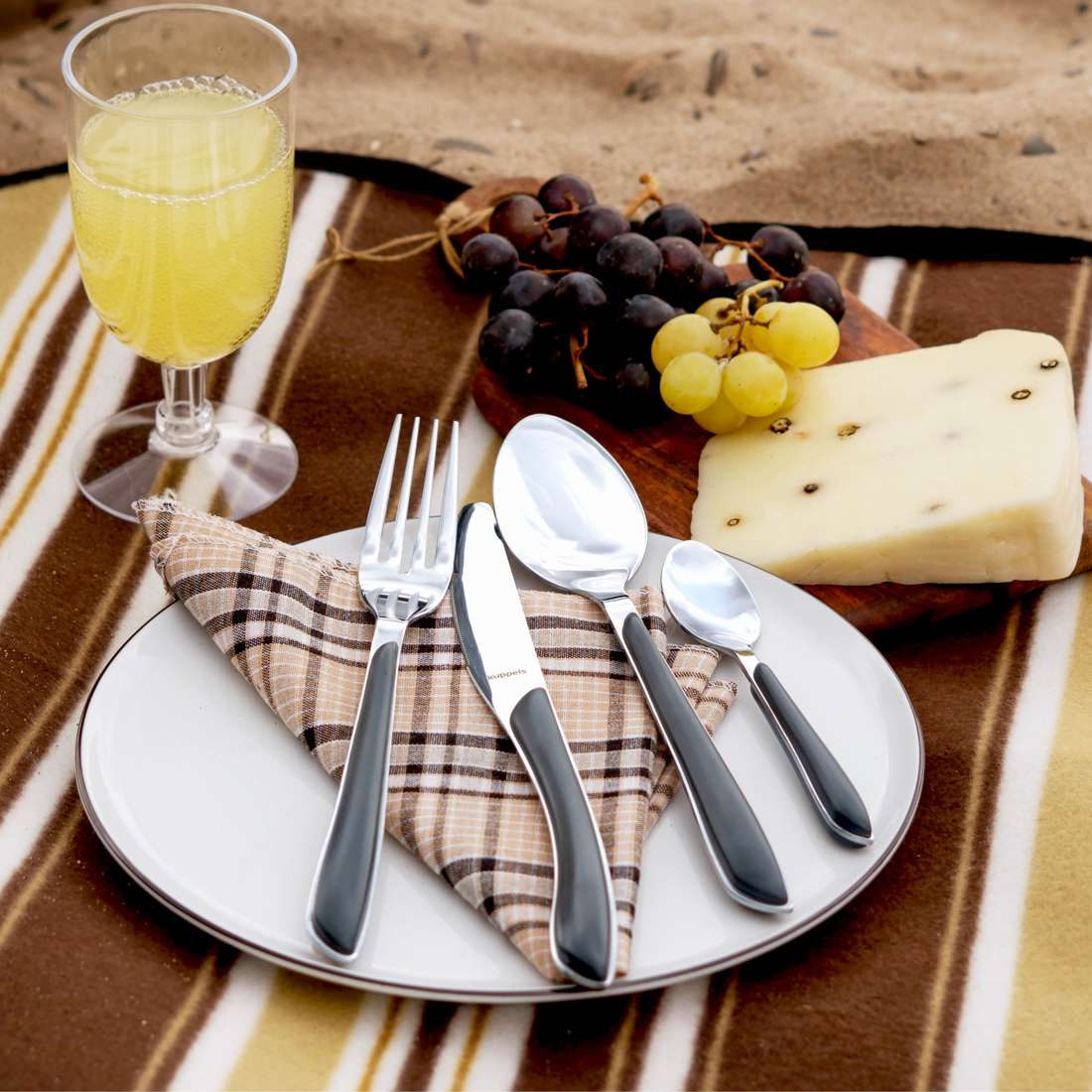 PRISMA cutlery set 24-piece slate grey