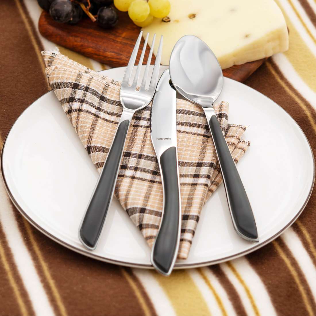 PRISMA cutlery set 24-piece slate grey