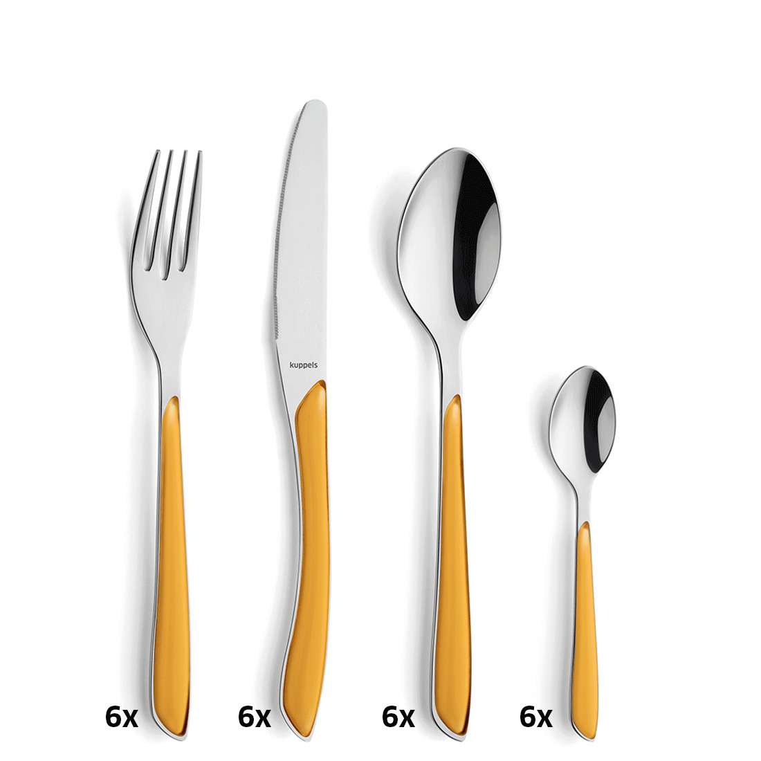 PRISMA Besteckset 24-teilig senfgelb - kuppels-home.de