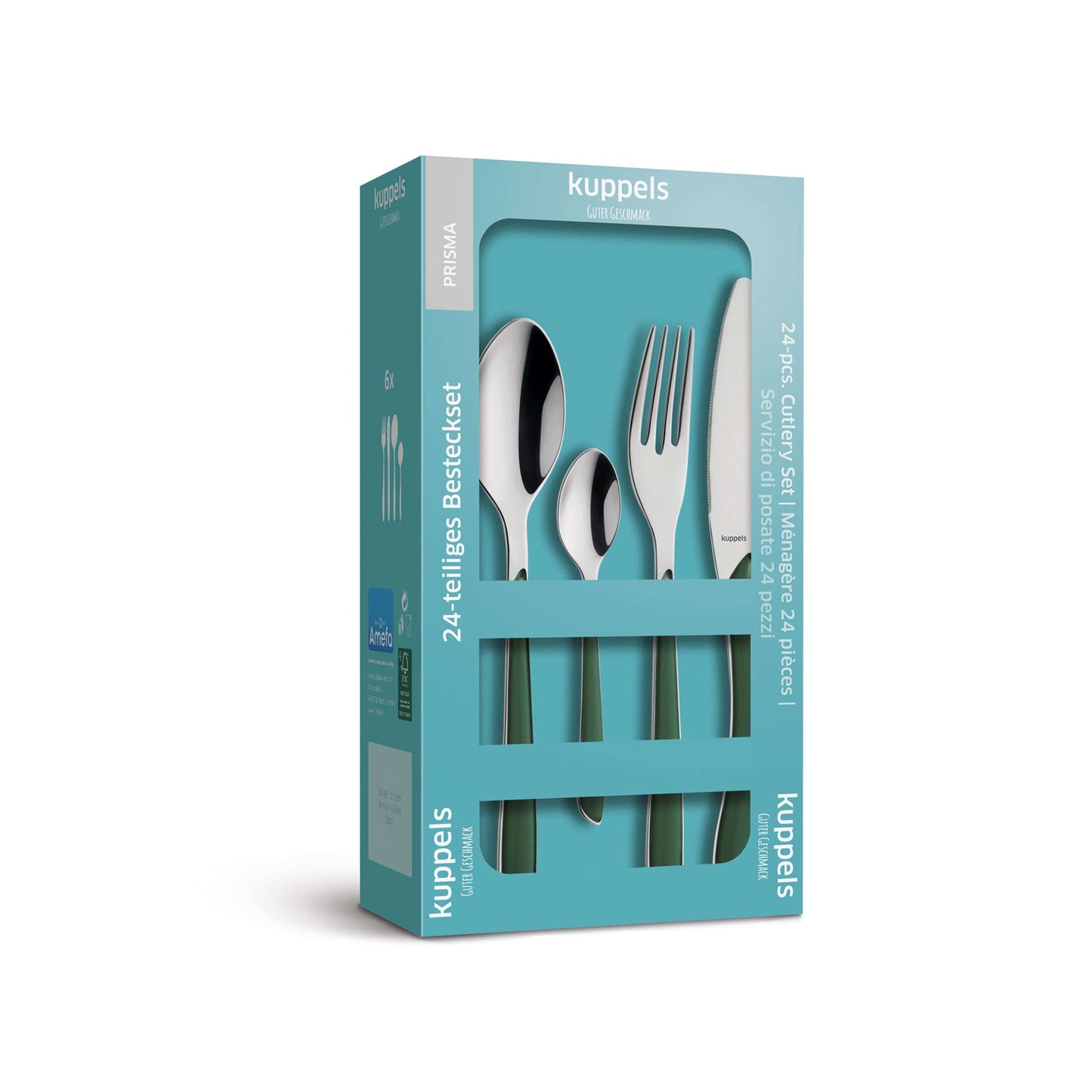 PRISMA cutlery set 24-piece fir green