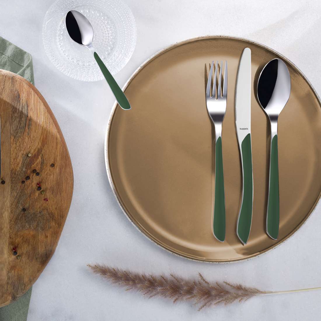 PRISMA dinner knife full handle fir green