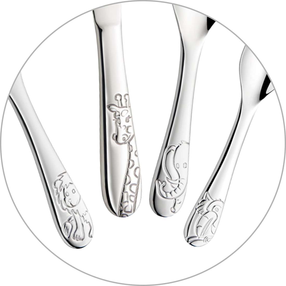 Jungle Animals Children's Cutlery Set 4-piece