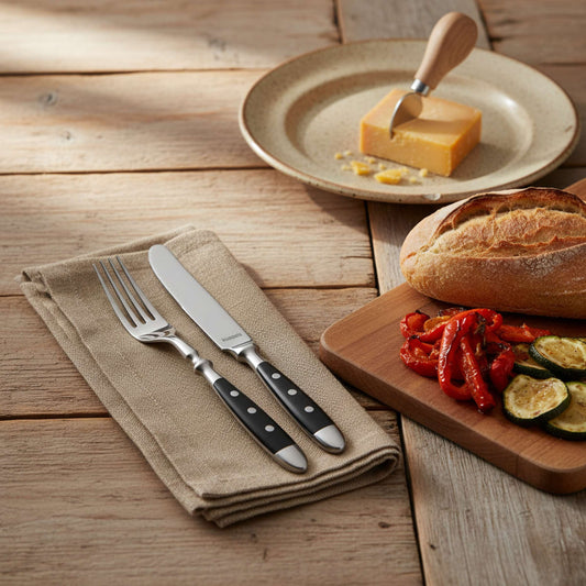 COUNTRY cutlery set 24-piece black