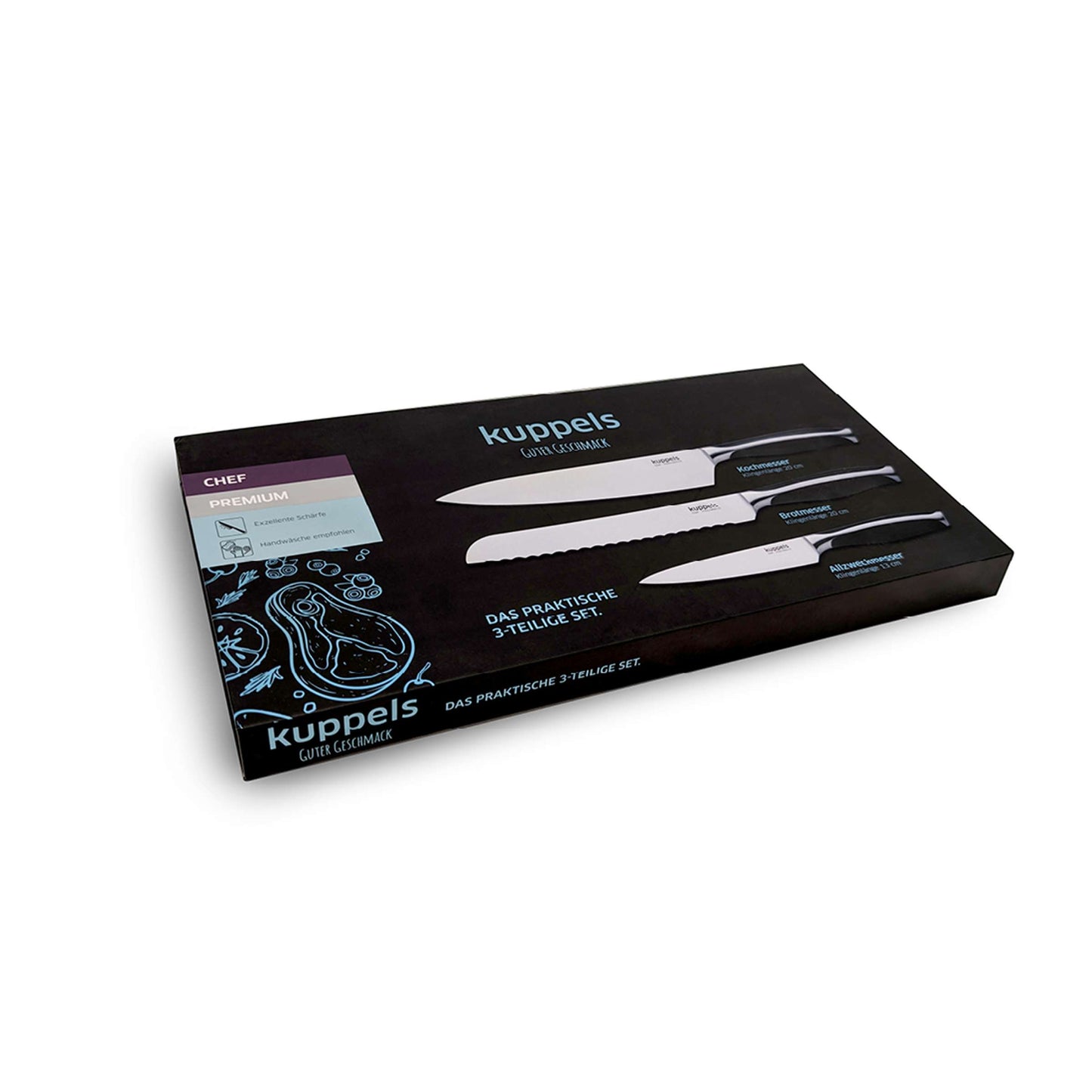 CHEF kitchen knife set 3-piece