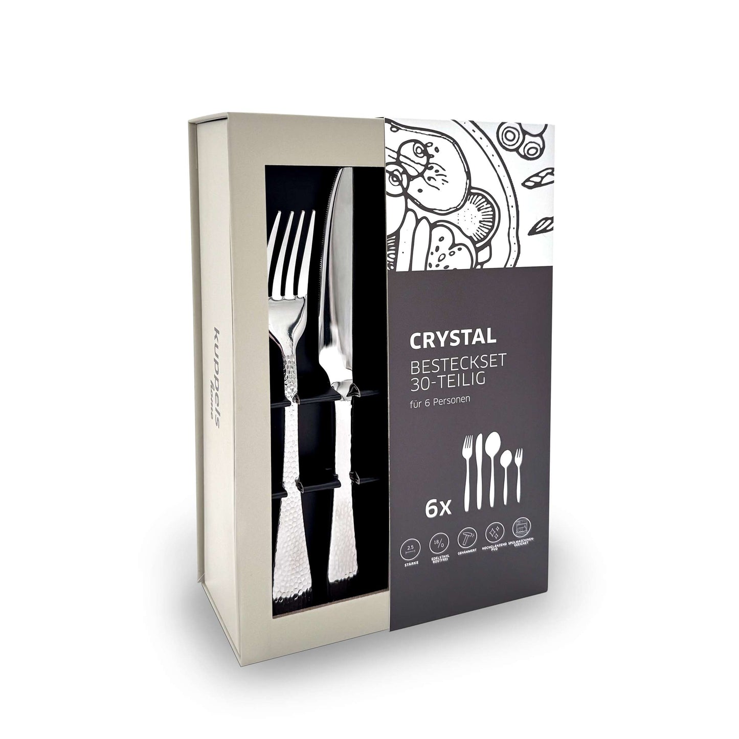 CRYSTAL Besteckset 30-teilig - kuppels-home.de