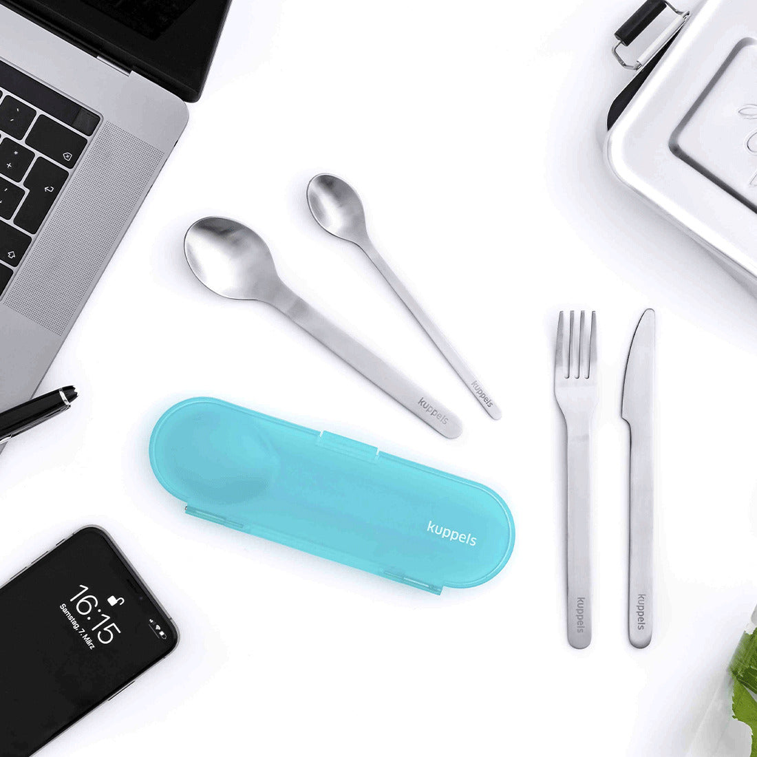 2GO Besteckset 4-teilig mint - kuppels-home.de