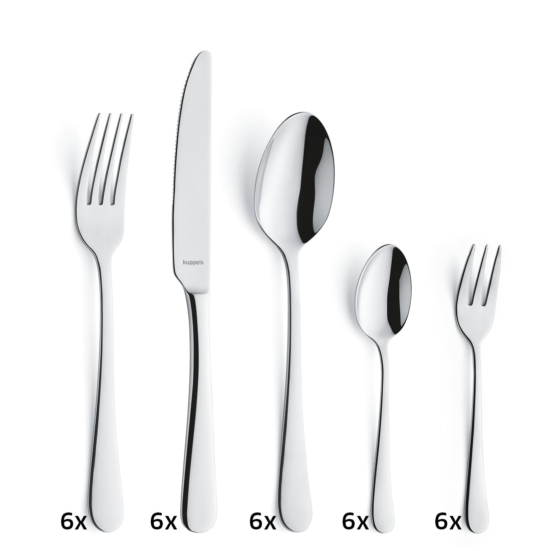 DELIA Besteckset 30-teilig Edelstahl - kuppels-home.de