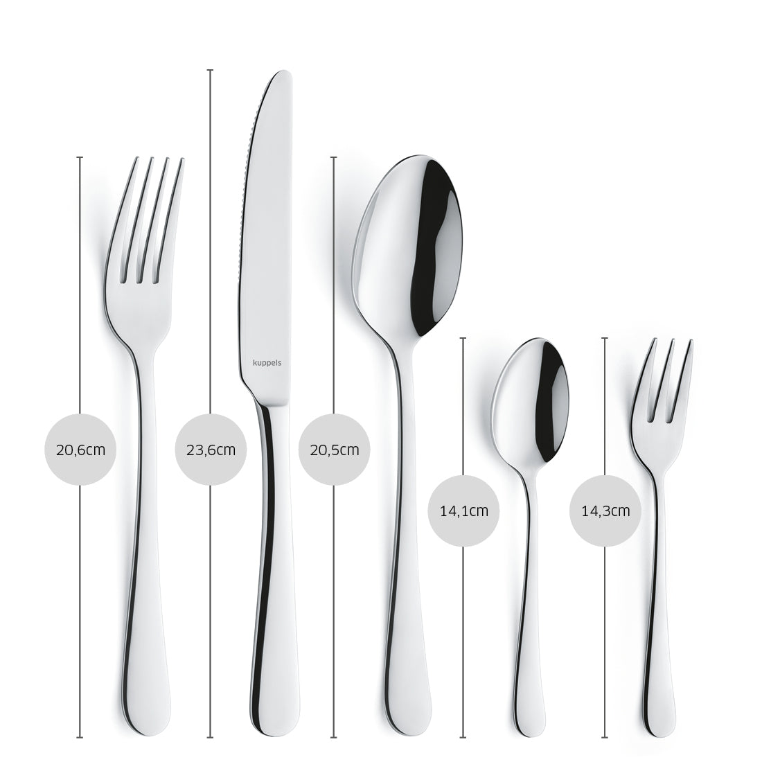 DELIA Besteckset 30-teilig Edelstahl - kuppels-home.de