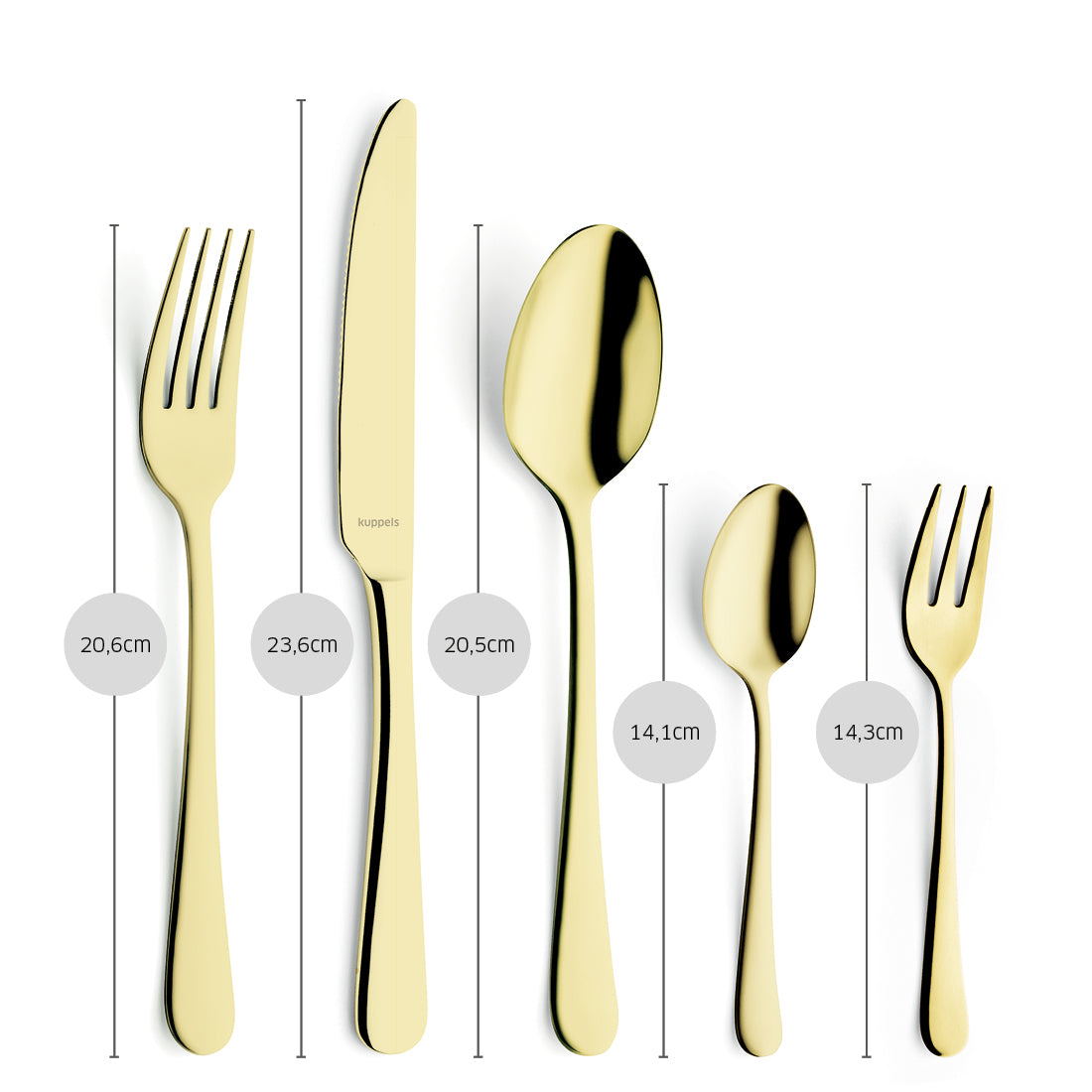 DELIA Besteckset 30-teilig PVD champagner - kuppels-home.de