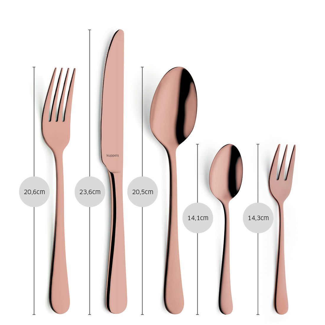 DELIA Besteckset 30-teilig PVD rosé - kuppels-home.de
