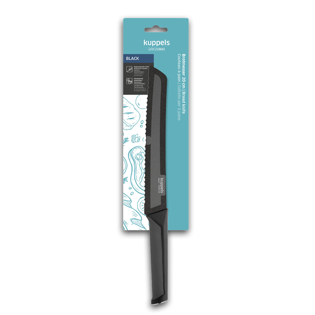 BLACK Brotmesser - kuppels-home.de
