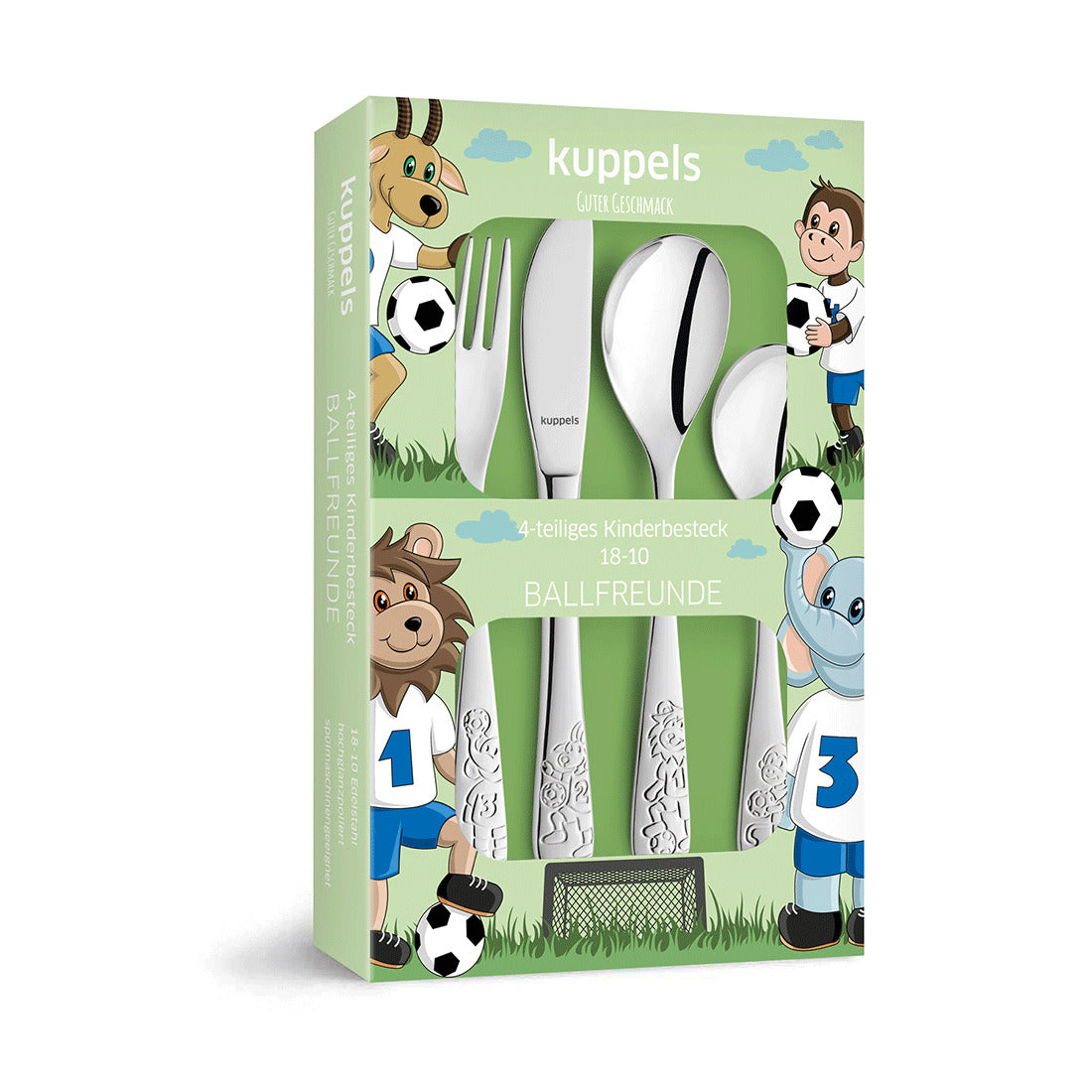 Fußballfreunde Kinderbesteck Set 4-teilig - kuppels-home.de