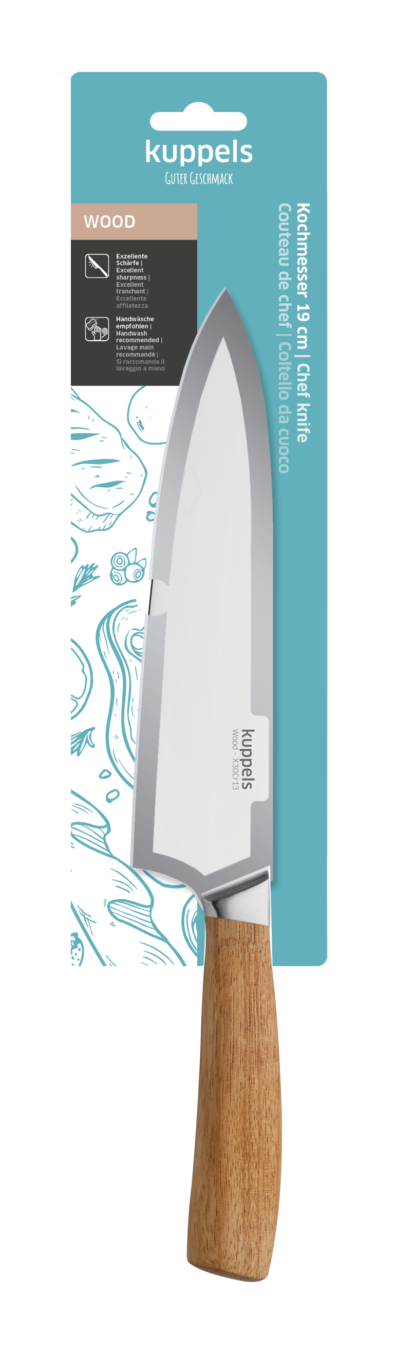 WOOD Kochmesser 8" - kuppels-home.de
