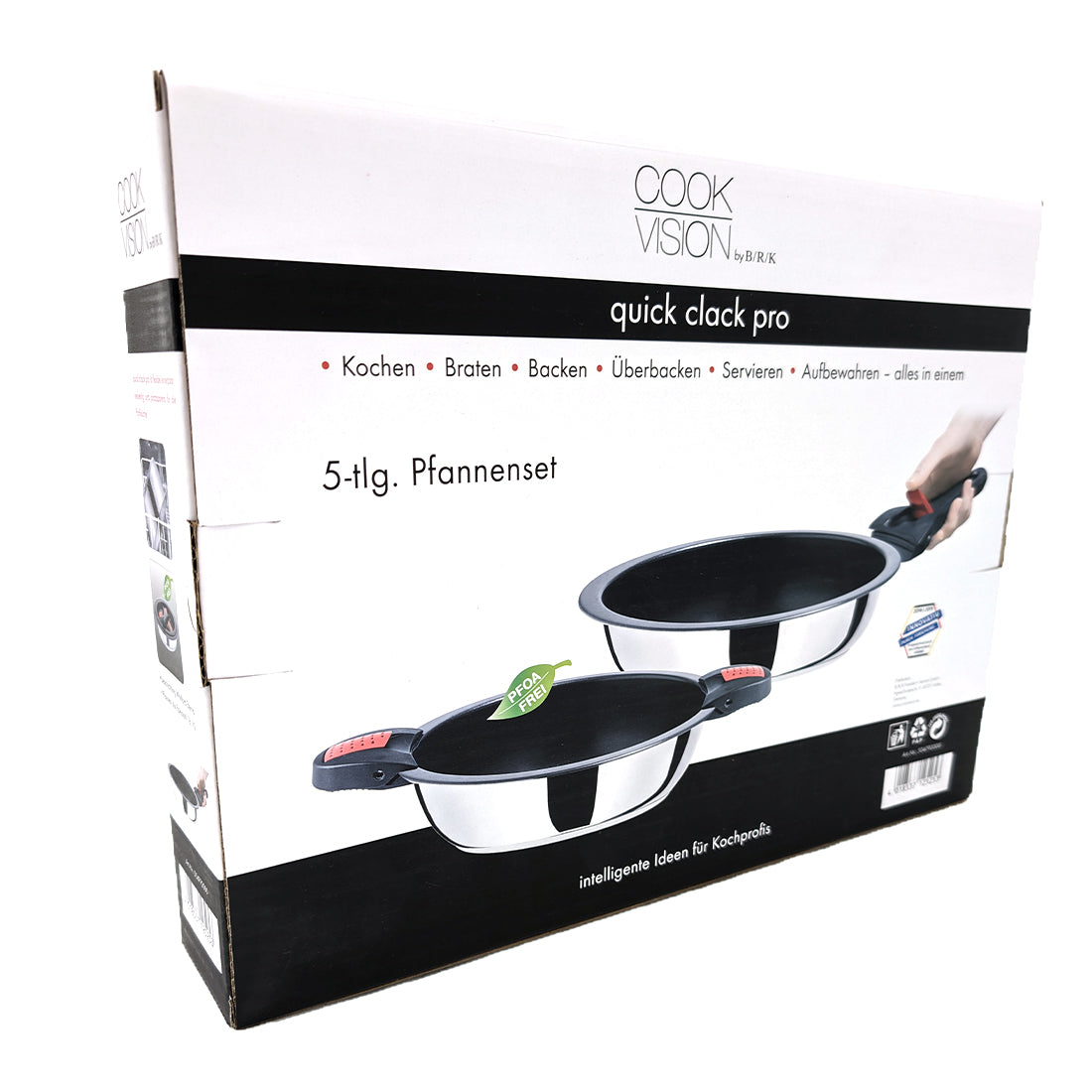 QUICK CLACK PRO Pfannenset 5-teilig schwarz - kuppels-home.de