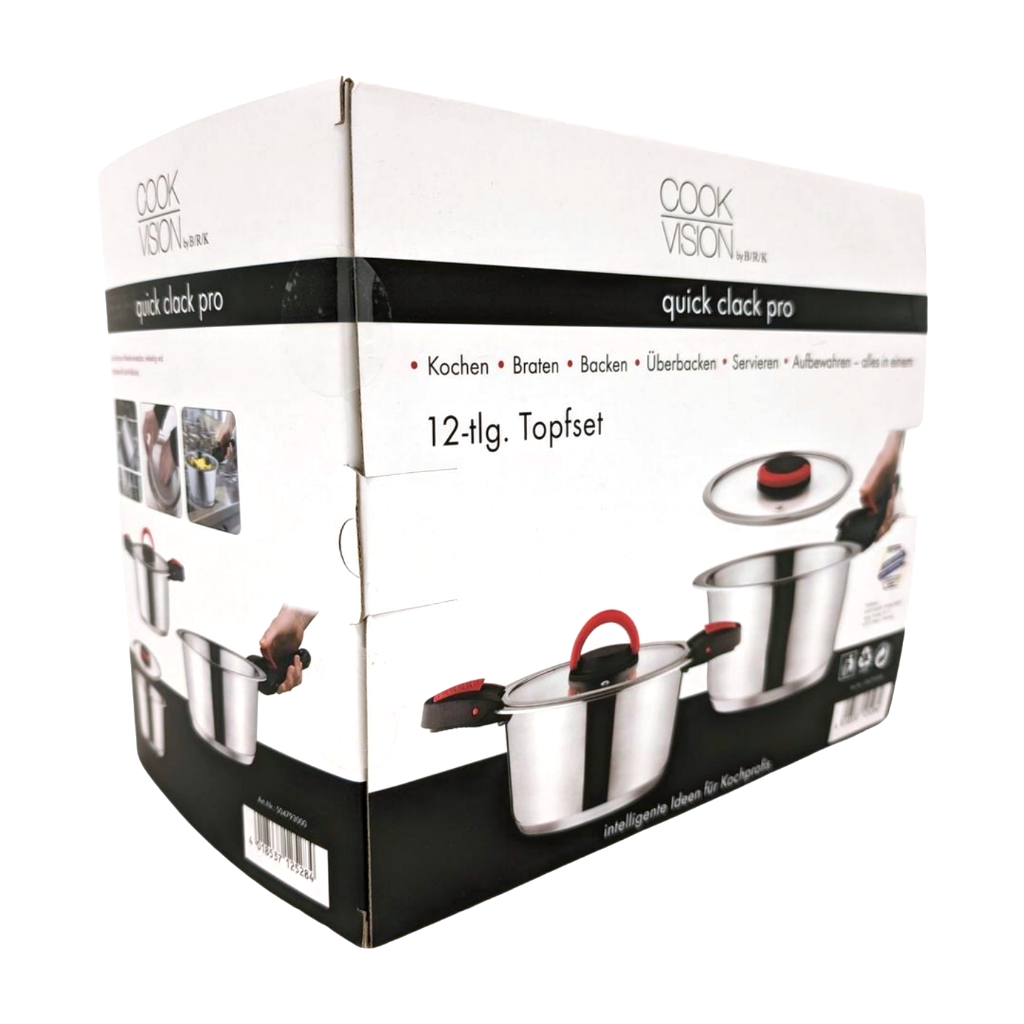 QUICK CLACK PRO Topfset 12-teilig silber - kuppels-home.de