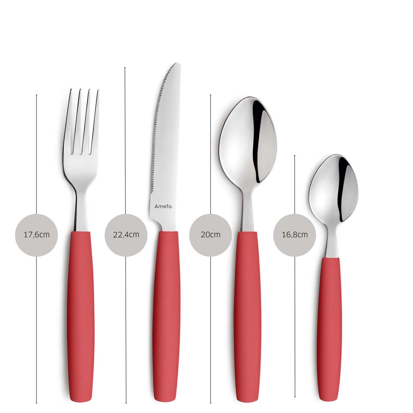 VALOA cutlery set 16 pieces red