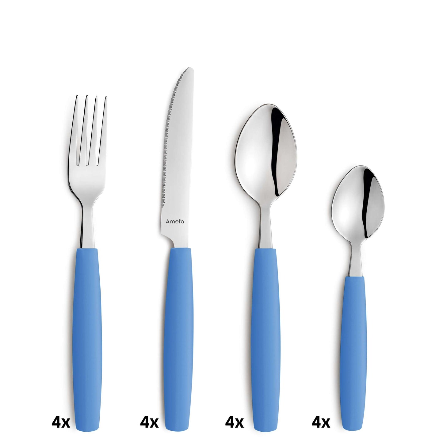 VALOA cutlery set 16-piece light blue