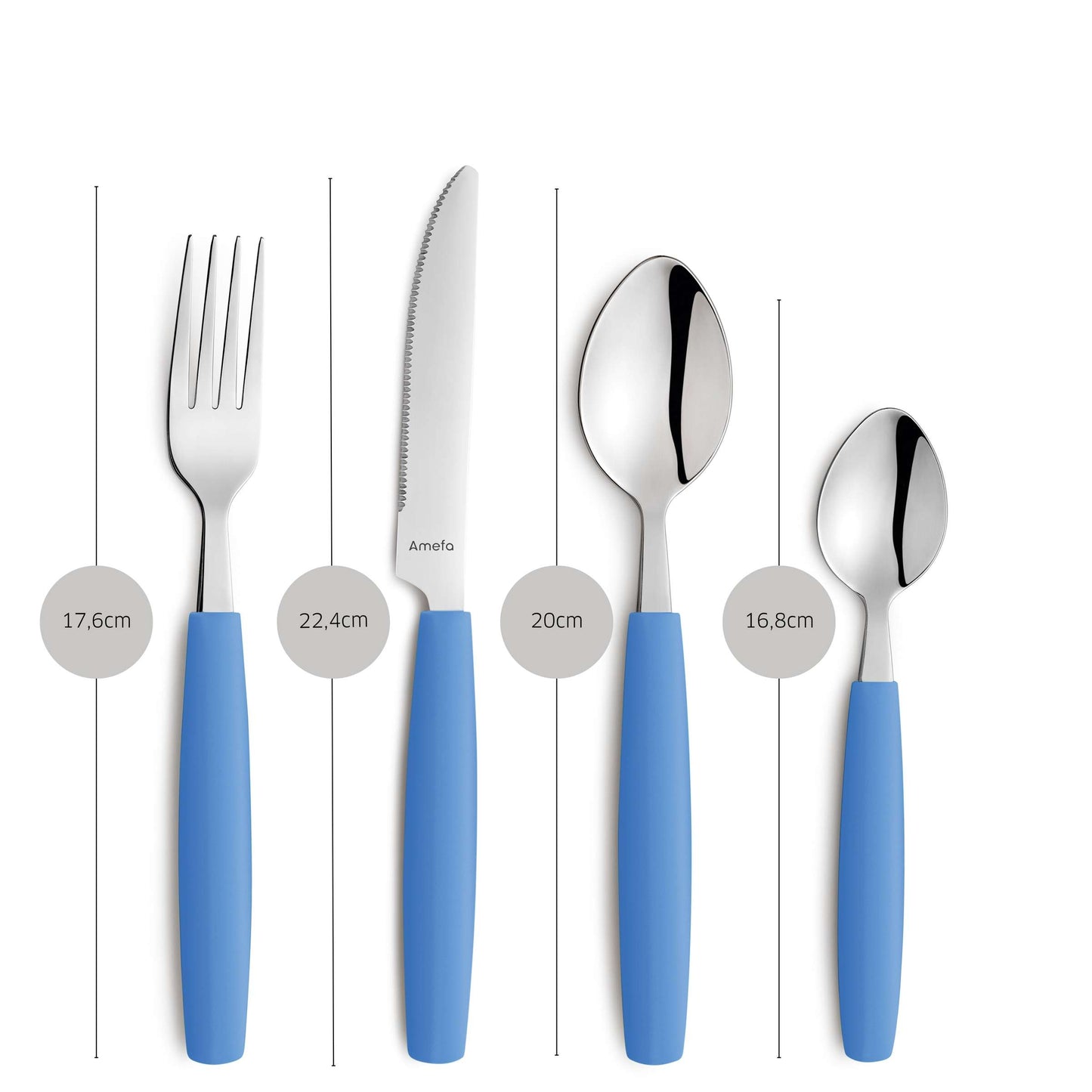 VALOA cutlery set 16-piece light blue