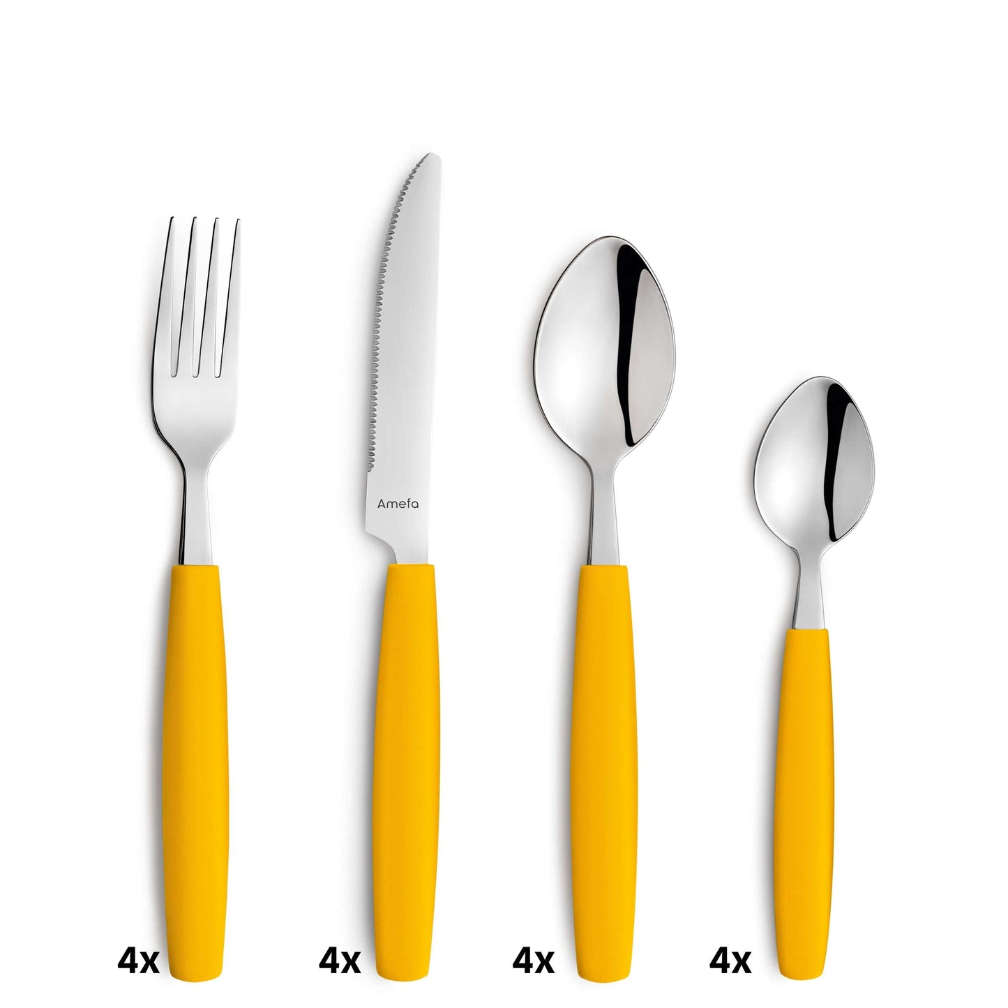 VALOA cutlery set 16-piece yellow