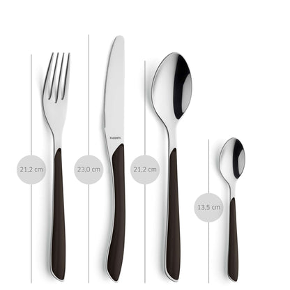 PRISMA Besteckset 24-teilig schwarz - kuppels-home.de