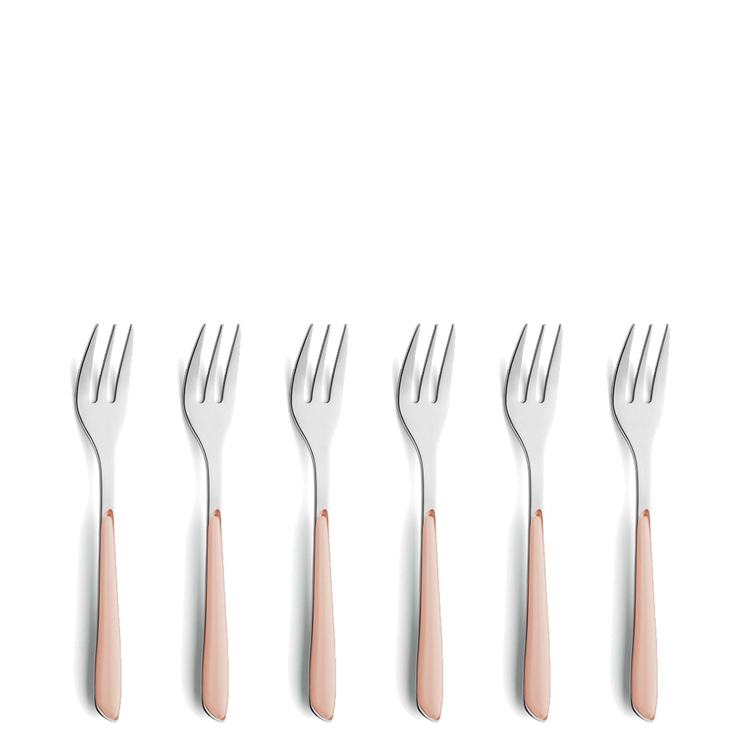 PRISMA cake fork set 6-piece apricot