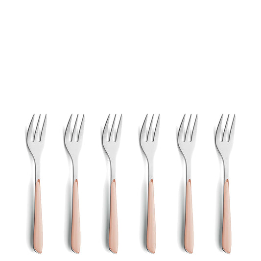 PRISMA cake fork set 6-piece apricot