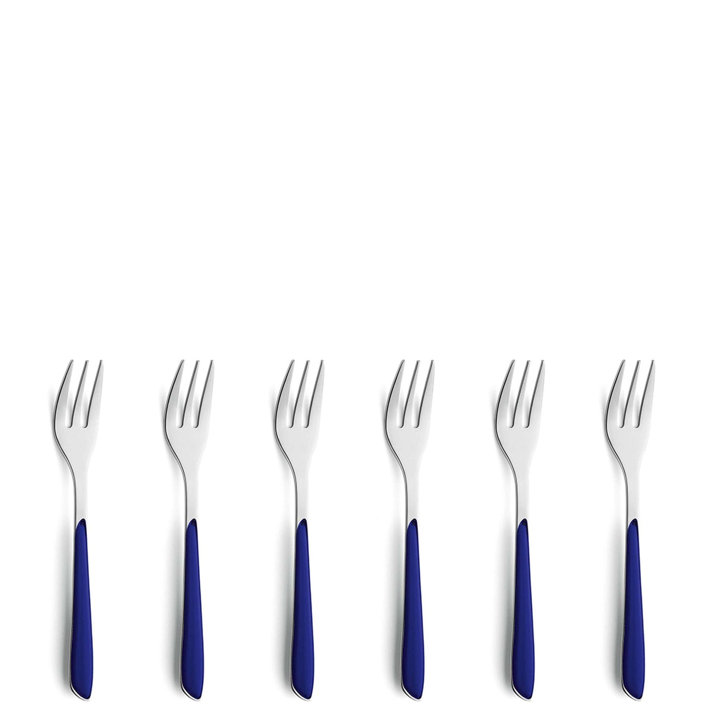 PRISMA cake fork set 6-piece indigo blue