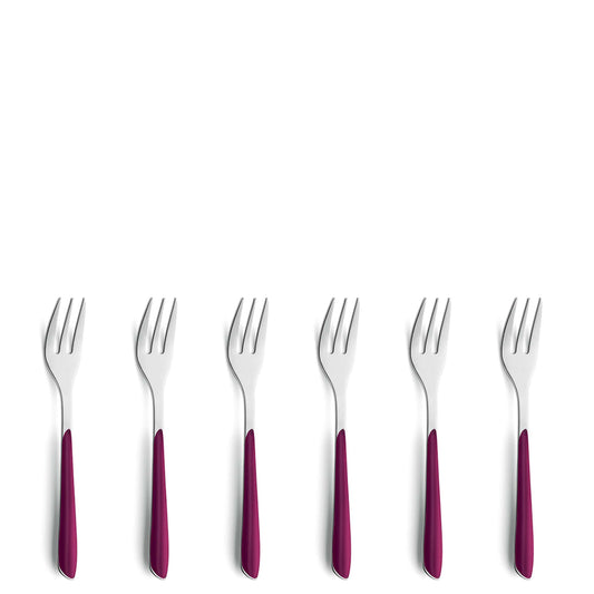 PRISMA cake fork set 6-piece wildberry