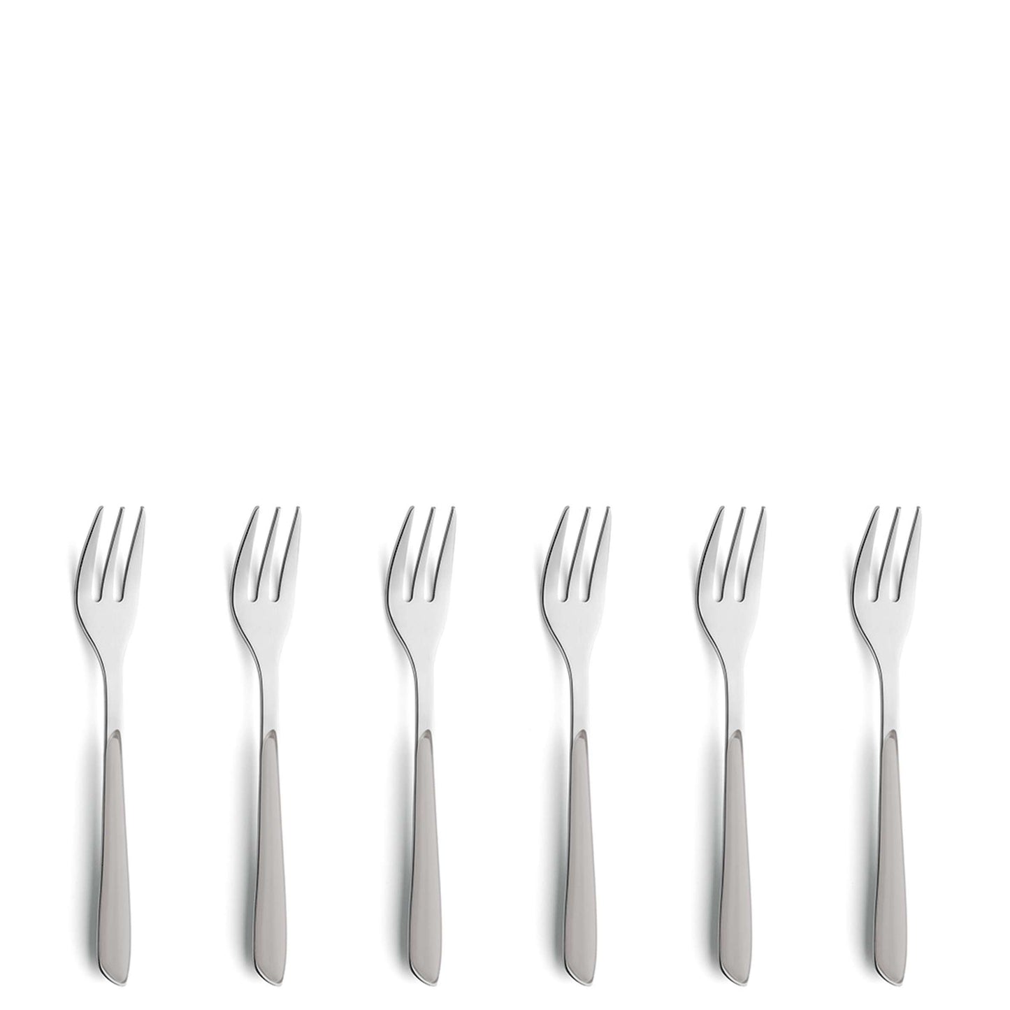 PRISMA cake fork set 6-piece light grey