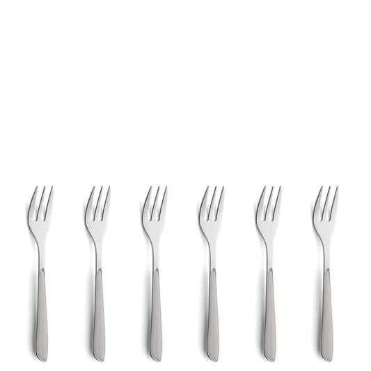 PRISMA cake fork set 6-piece light grey