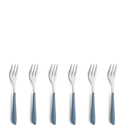 PRISMA cake fork set 6-piece denim blue