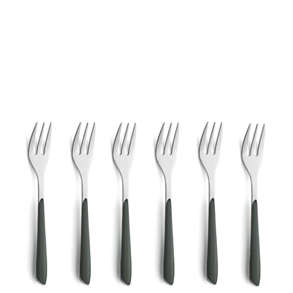 PRISMA Kuchengabel Set 6-teilig dunkelgrau - kuppels-home.de