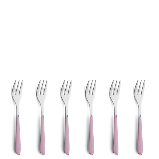 PRISMA cake fork set 6-piece old pink
