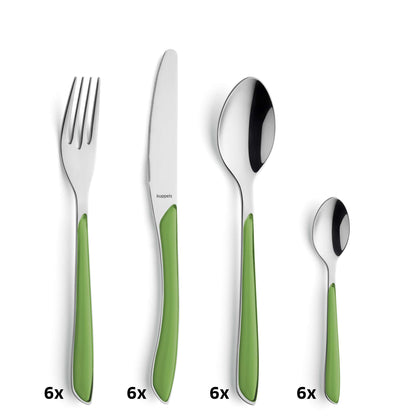 PRISMA Besteckset 24-teilig springgreen - kuppels-home.de