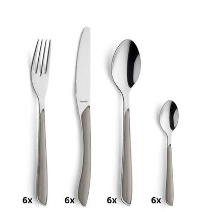 PRISMA Besteckset 24-teilig taupe - kuppels-home.de