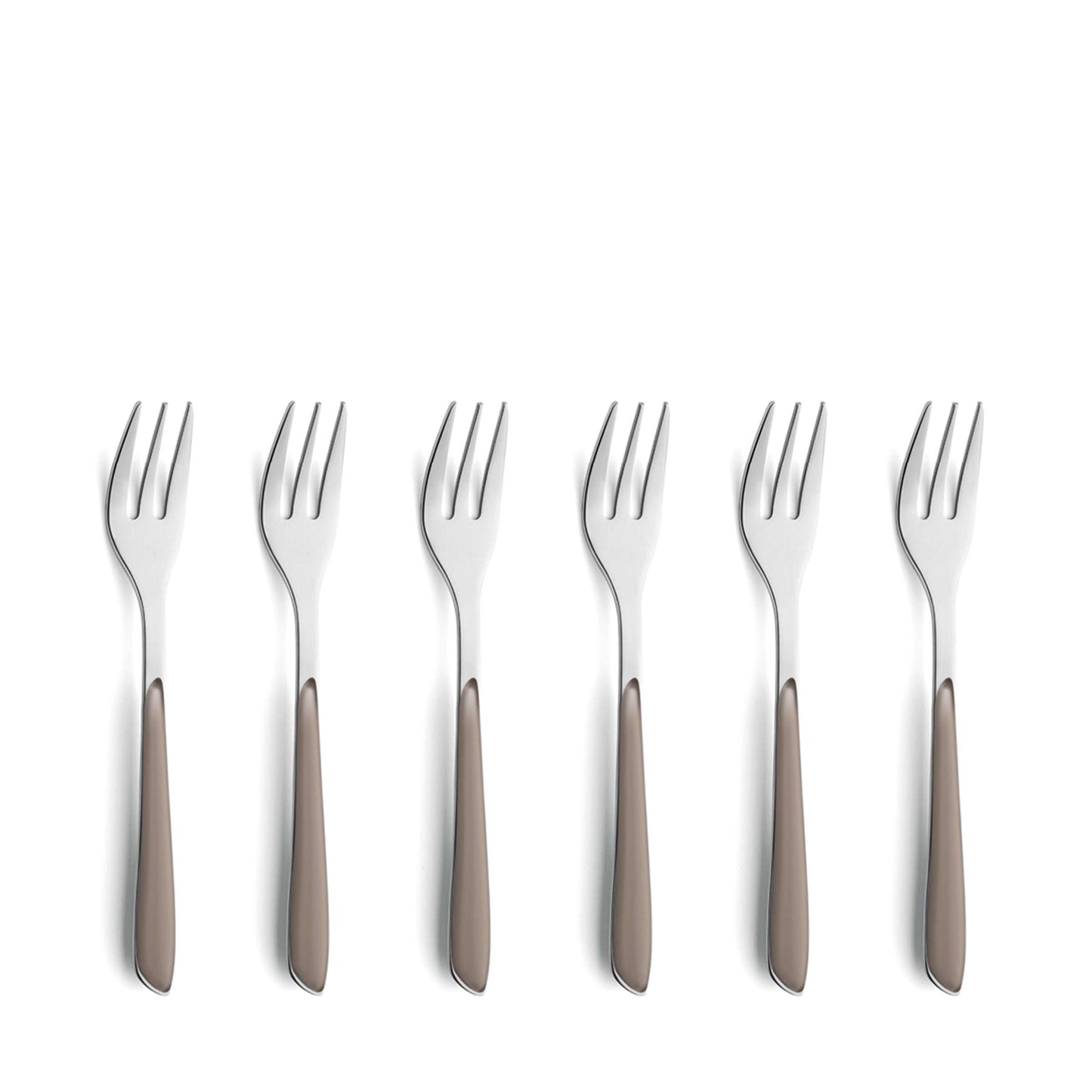 PRISMA cake fork set 6-piece cocoa
