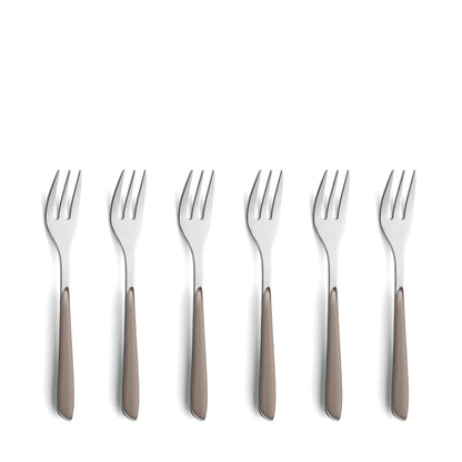PRISMA Kuchengabel Set 6-teilig kakao - kuppels-home.de