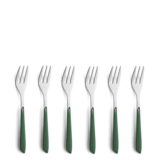 PRISMA cake fork set 6-piece fir green