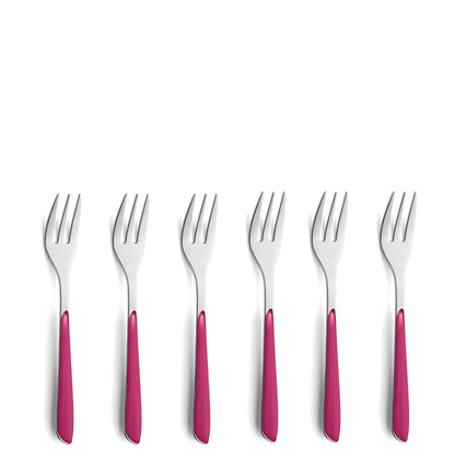 PRISMA Kuchengabel Set 6-teilig himbeerrot - kuppels-home.de