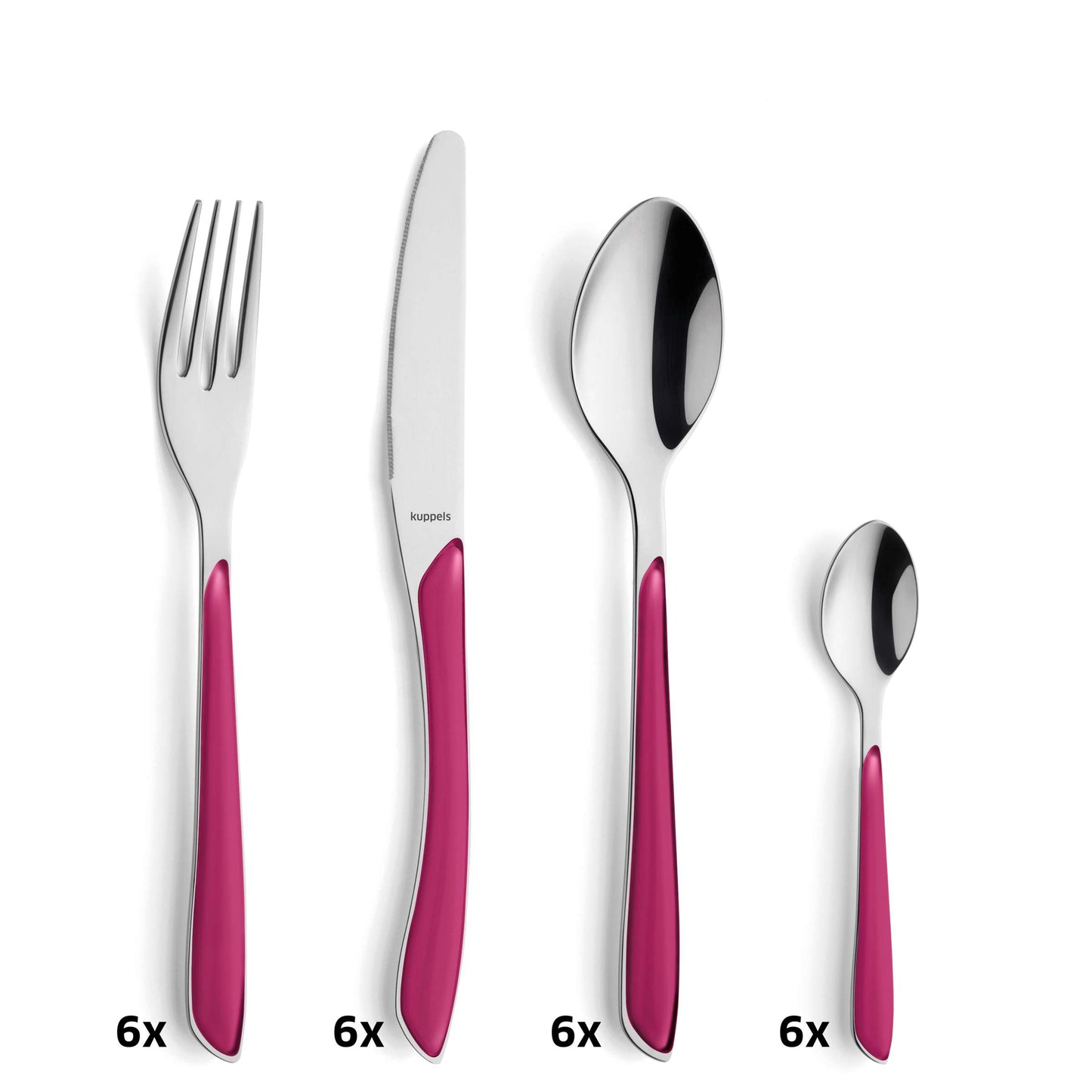 PRISMA cutlery set 24-piece raspberry red