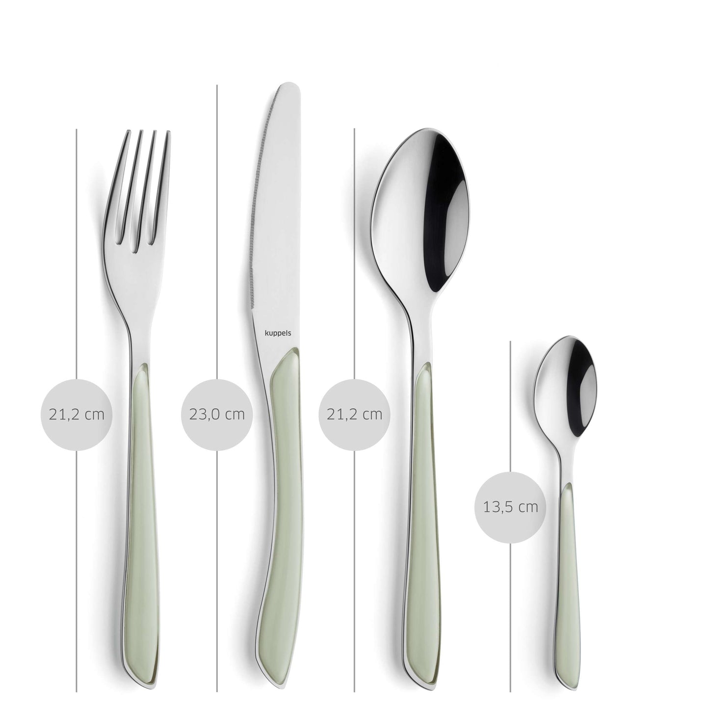 PRISMA cutlery set 24-piece sage green