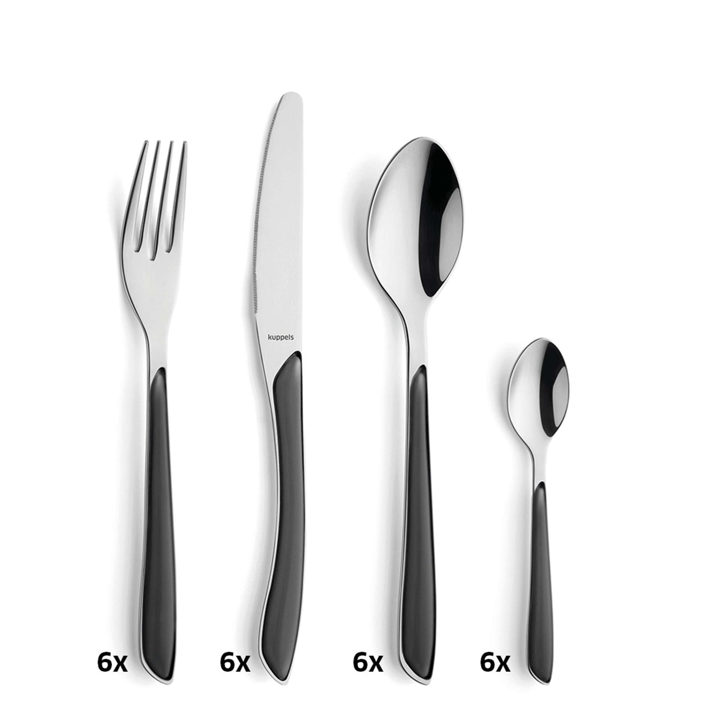 PRISMA cutlery set 24-piece slate grey