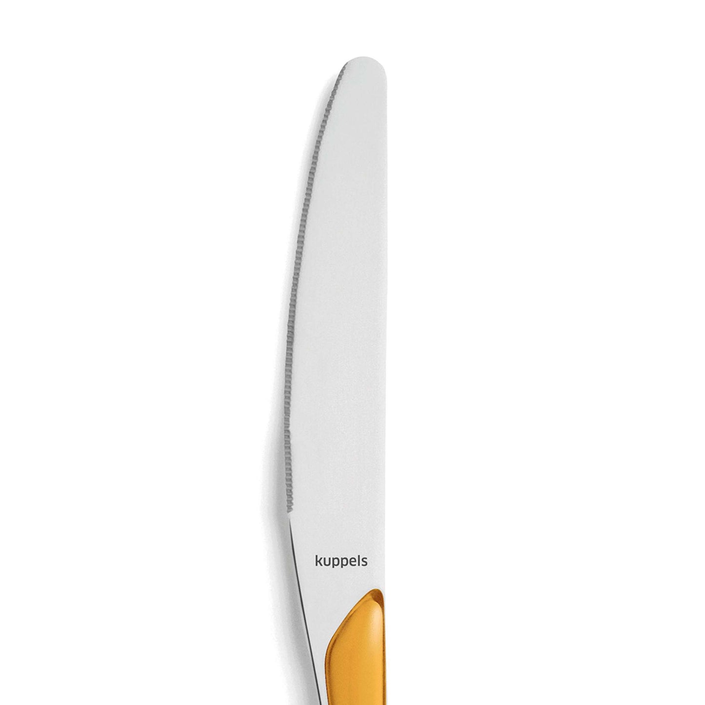 PRISMA dinner knife full handle mustard yellow