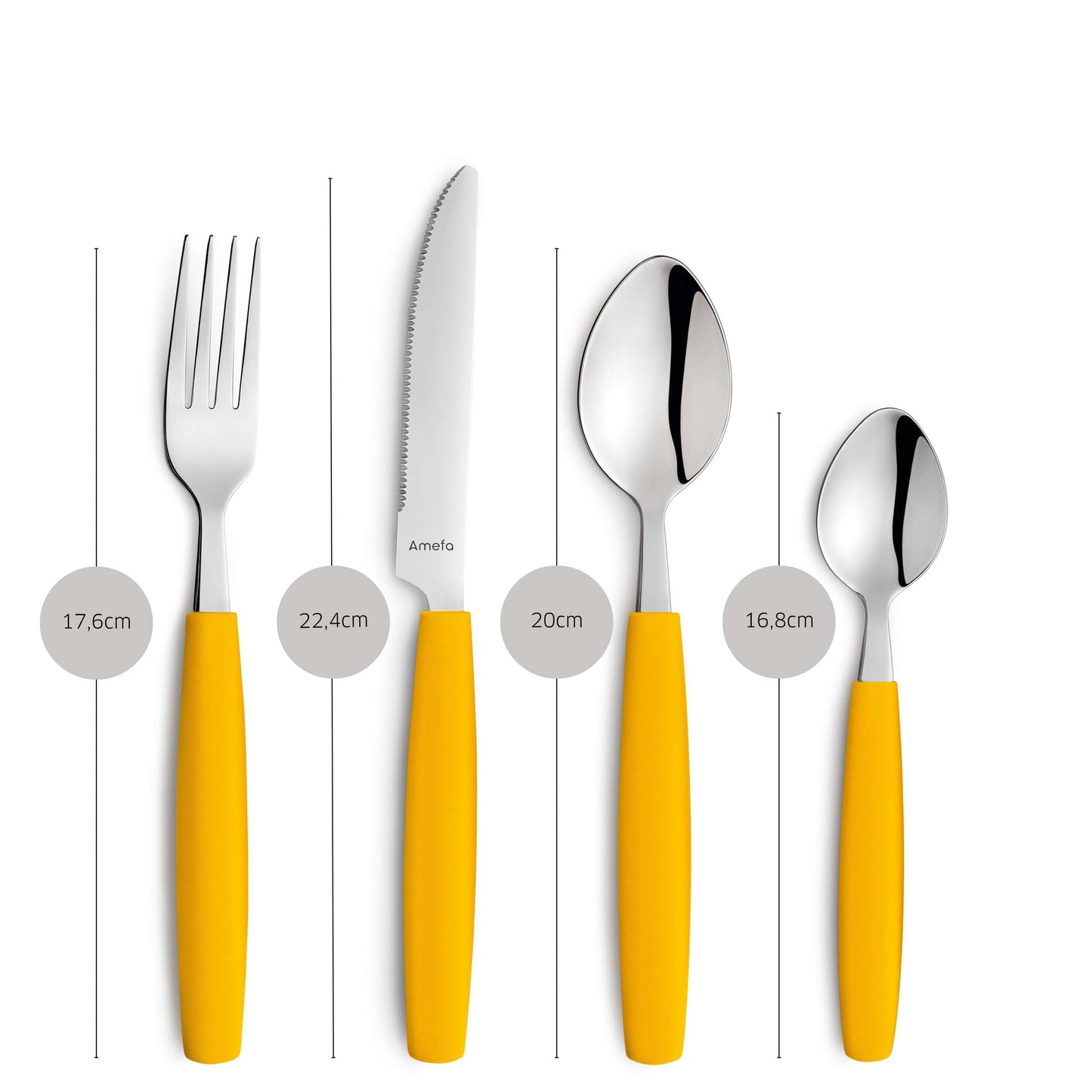 VALOA cutlery set 16-piece yellow