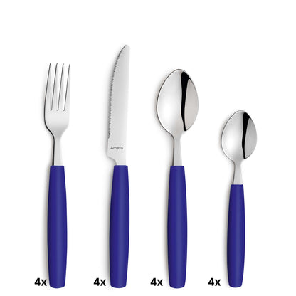 VALOA Besteckset 16-teilig royalblau - kuppels-home.de