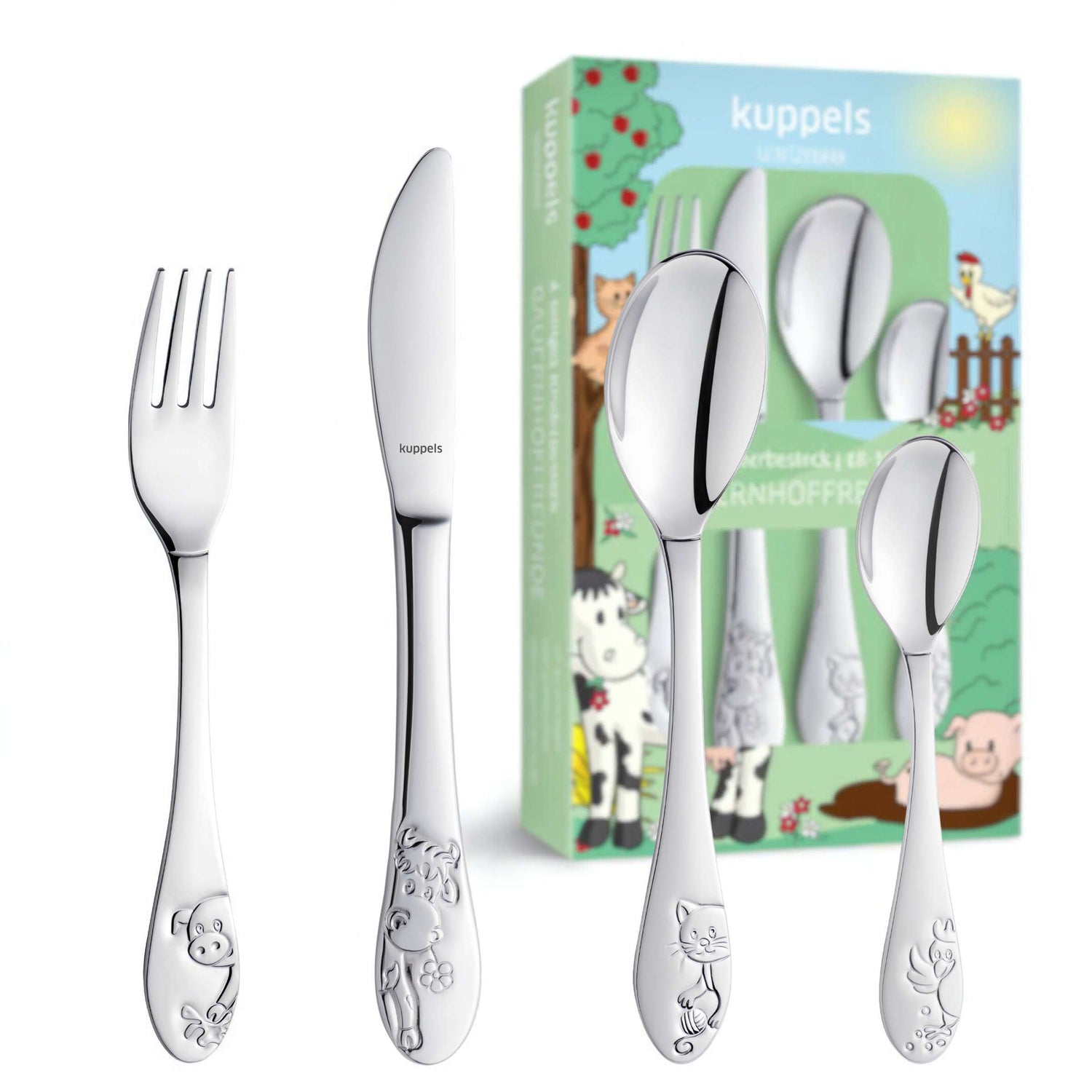 BAUERNHOFFREUNDE Kinderbesteck Set 4-teilig - kuppels-home.de