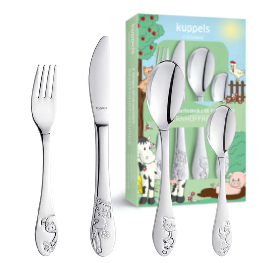 BAUERNHOFFREUNDE Kinderbesteck Set 4-teilig - kuppels-home.de